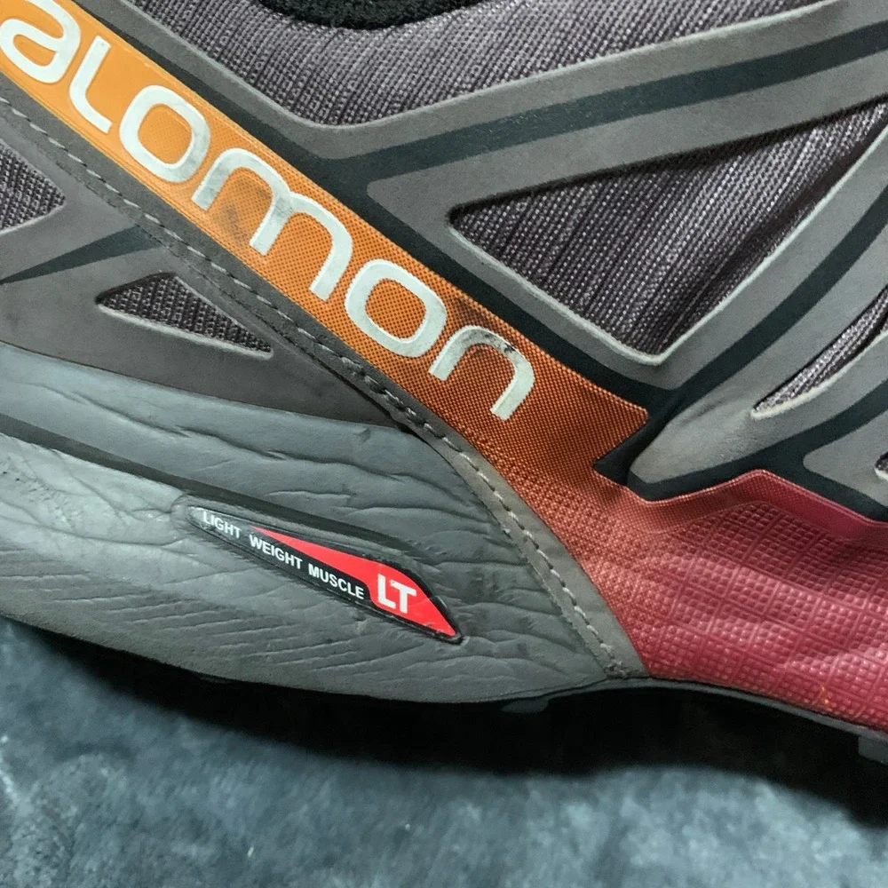Salomon Speedcross 4 Mens Trail Running Shoes Size 13 Gray Black 383128 Flaw